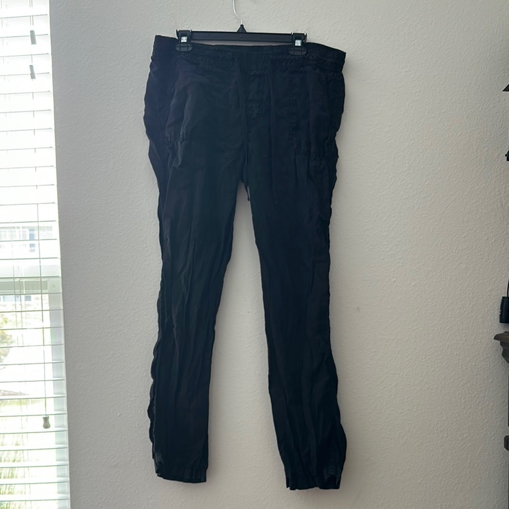 Black linen pants